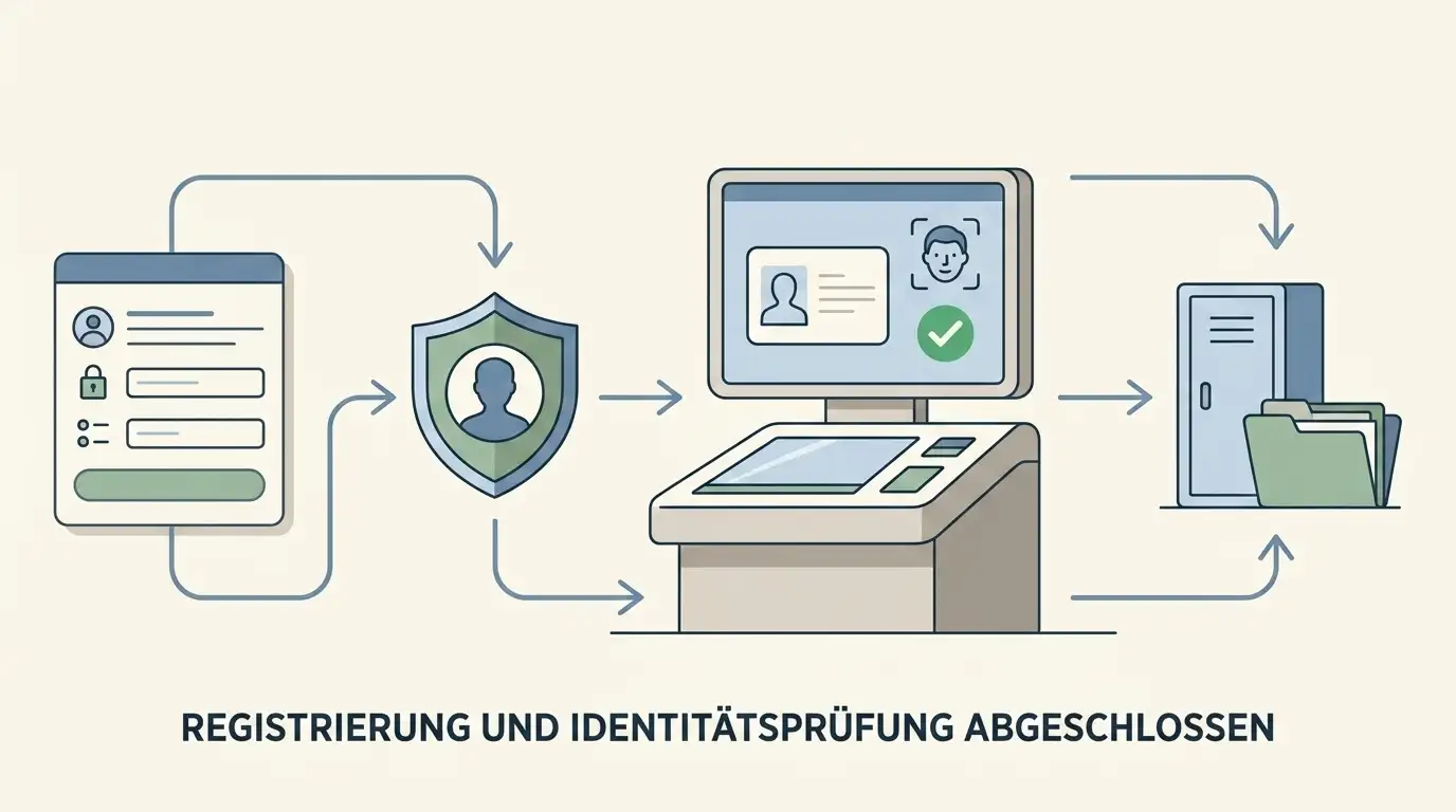 Kontoeröffnung bei Pribet mit Registrierung, Kontodaten und anschließender Identitätsprüfung