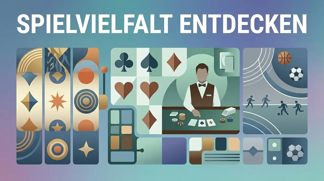 Auswahl verschiedener Casino-Spielkategorien und Softwareanbieter bei Pribet