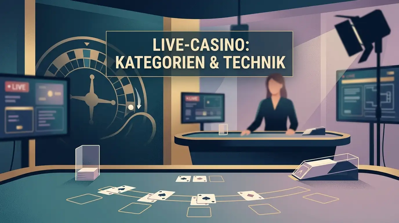 Live-Casino-Bereich mit Roulette und Blackjack als typischen Tischspiel-Kategorien